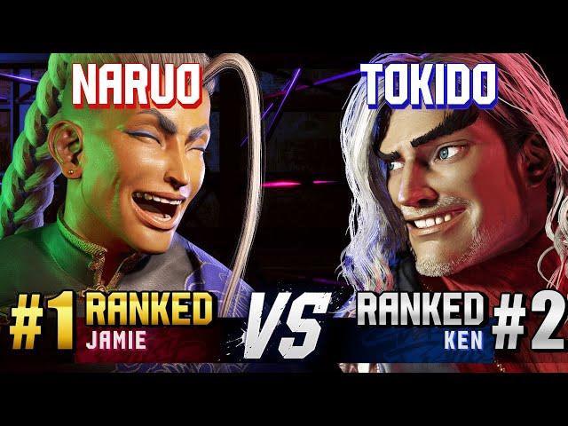 SF6 ▰ NARUO (#1 Ranked Jamie) vs TOKIDO (#2 Ranked Ken) ▰ High Level Gameplay