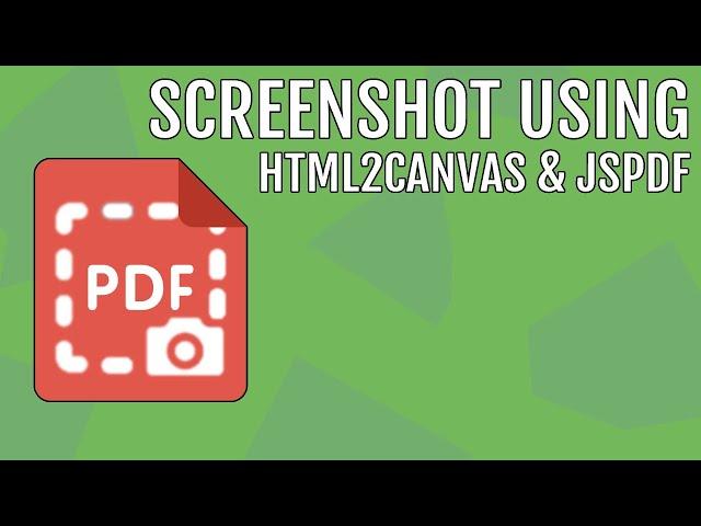 Screenshot a Webpage and Convert to PDF Using ReactJS | HTML2Canvas & JSPDF