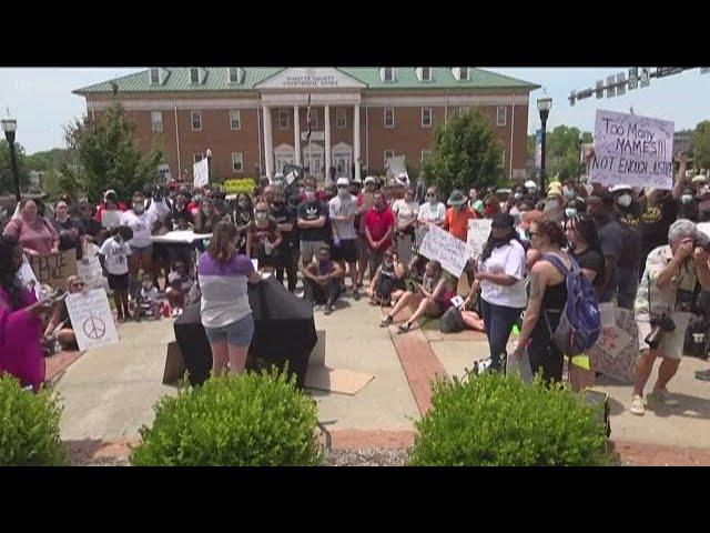 Hundreds gather to protest in Forsyth County