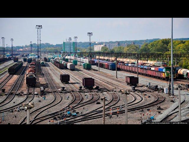 Inskaya hump yard in Novosibirsk, Russia