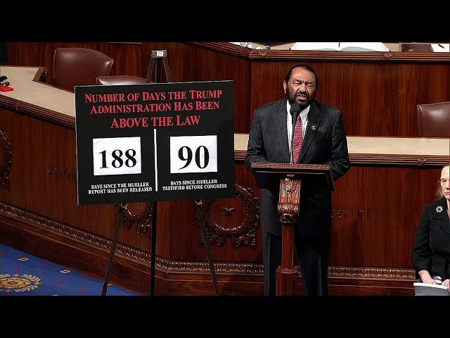 Rep. Al Green - Mr. President, How Dare You Compare Lynching to Impeachment