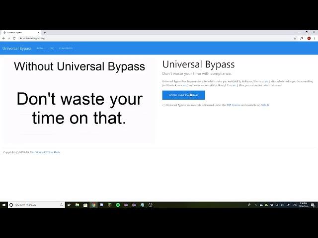 HOW TO INSTALL UNIVERSAL BYPASS | Bypass annoying ad links!