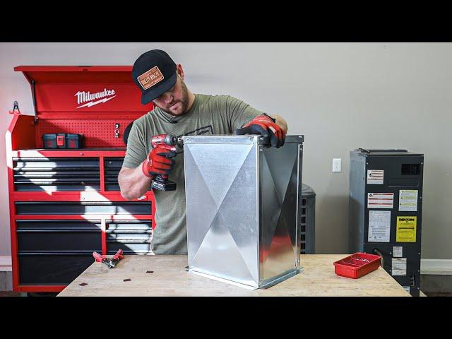 How To: Fabricate A Plenum Box With BASIC Hand Tools | HVAC Ductwork