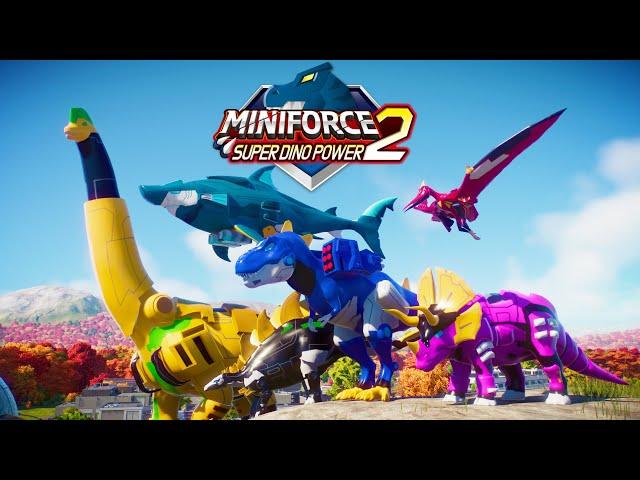 Miniforce: Super Dinosaur Power 2 Showdown - Tyraka, Pterix, Bracha, Trix, Stegos, Mega Shark