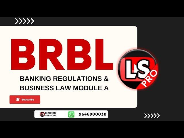 BANKING REGULATION AND BUSINESS LAW | CAIIB BRBL | EXAM PATTERN | MODULE A