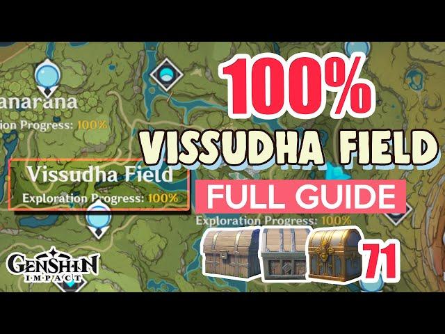 How to: Vissudha Field 100% FULL Exploration ⭐ SUMERU ALL CHESTS GUIDE 【 Genshin Impact 】