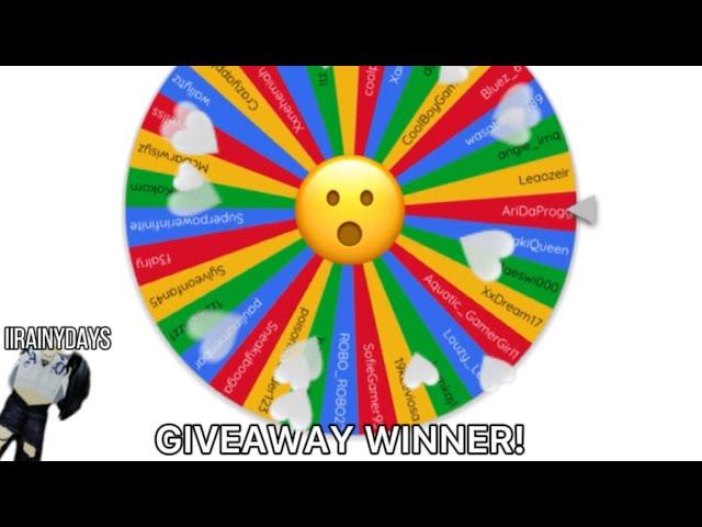 GIVEAWAY WINNER!️ || iirainydays