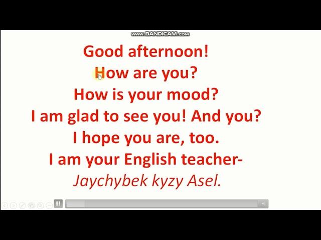 Англис тили/ From Bishkek to Issyk-Kul