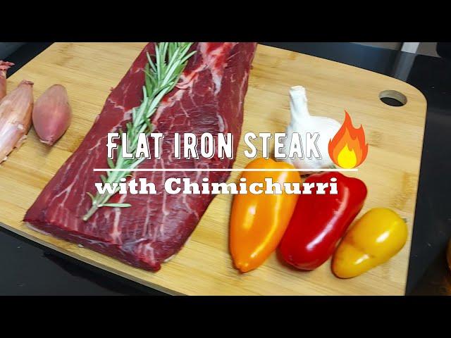 Flat iron steak Dry-aged (28 days) with Chimichurri I Флэт-айрон стейк с соусом Чимичу́рри