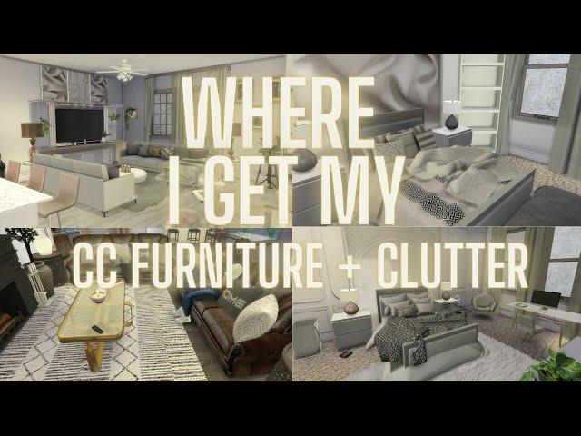 NEWWHERE I GET MY CC FURNITURE & CLUTTER +LINKS||THE SIMS 4