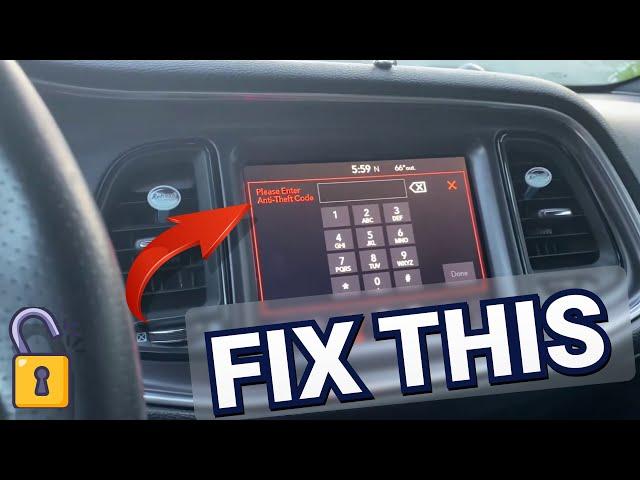 Unlock Your Uconnect Radio: Instant Anti-Theft Code Retrieval | Dodge, Jeep, Chrysler