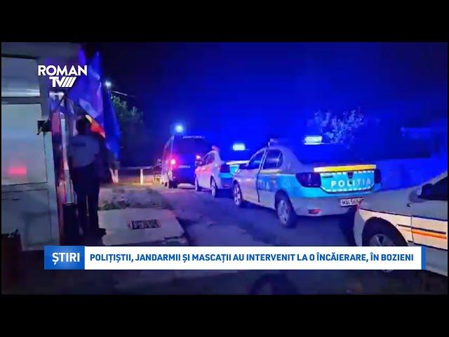 Polițiștii, jandarmii și mascații au intervenit la o încăierare, în Bozieni