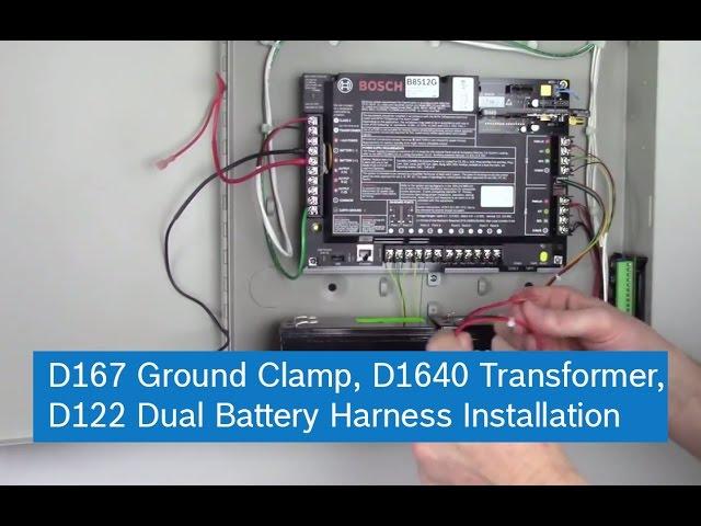 Bosch D167 Ground Clamp, D1640 Transformer, D122 Dual Battery Harness Installation