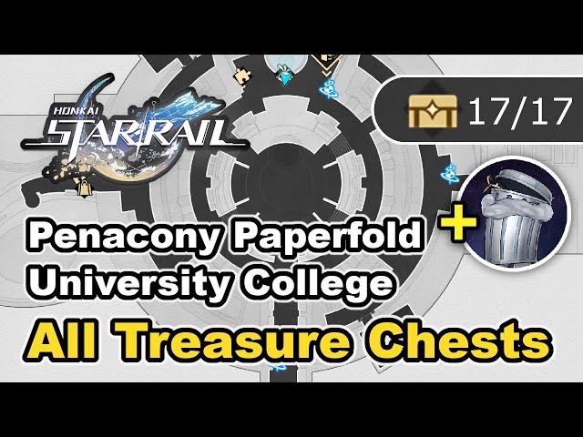 Penacony Paperfold Iniversity College - All Treasure Chest Locations (Trashcan) - Honkai Star Rail