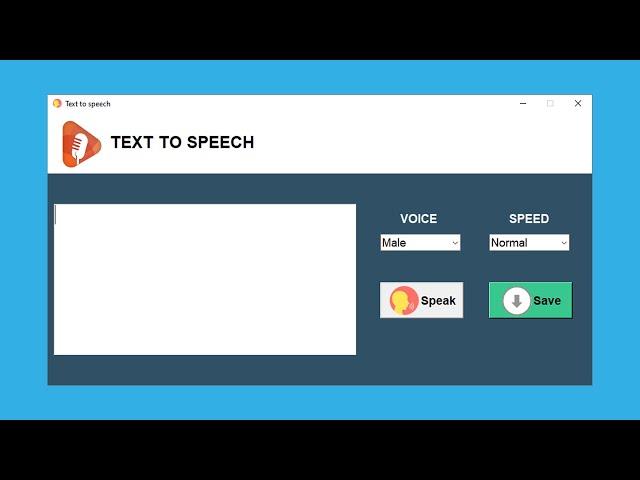 Text To Speech Using Python | GUI Tkinter Project