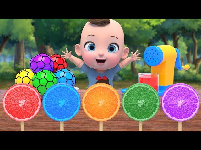 Color Balls & Sing a Song | Five Little Monkeys Jumping On The Bed | Nursery Rhymes | Kindergarten