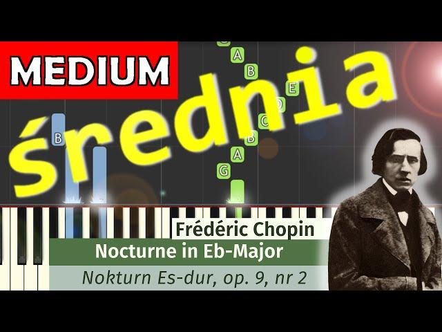  Nokturn Op. 9 nr. 2 (F. Chopin) - Piano Tutorial (średnia wersja) (MEDIUM)   NUTY W OPISIE 