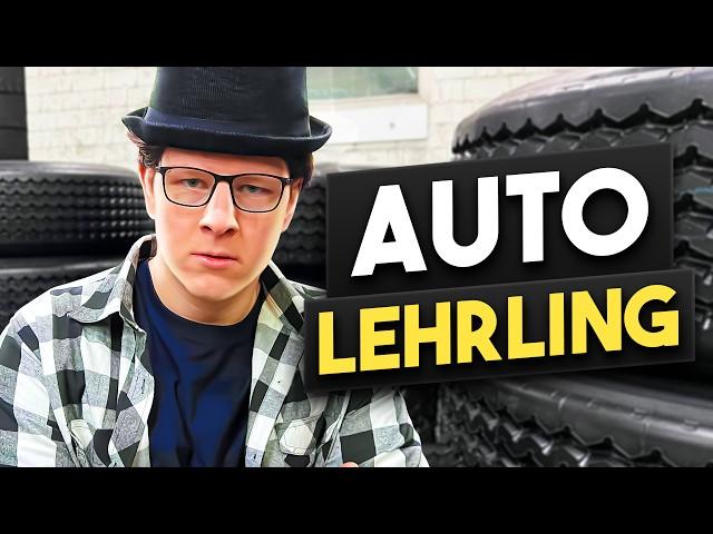 KFZ Lehrling im Reifenwechsel.