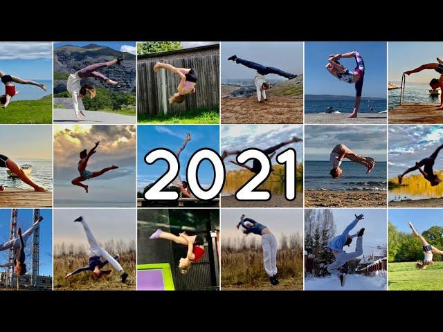 NEW SKILLS IN A YEAR: 2021 tumbling & gymnastics recap | PolinaTumbles