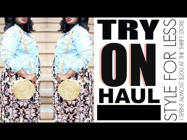 WAS IT WORTH IT? I SPENT ALMOST $200 ONLINE AT A THRIFT STORE I FALL TRY ON HAUL I PLUS SIZE FASHION