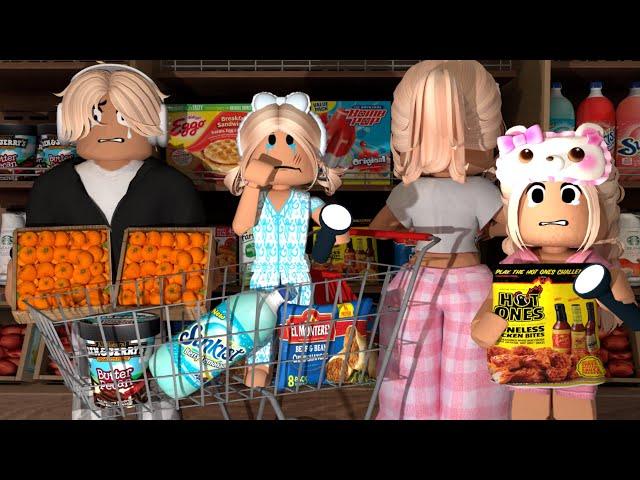 A TORNADO HITS BLOXBURG! *WE GOT TRAPPED IN THE STORE FOR 24 HOURS!* VOICES Bloxburg Family Roleplay