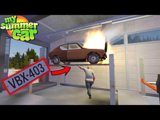 ENGINE FIRE ON INSPECTION - I'LL GET A LICENSE PLATE? - My Summer Car Story #111 | Radex