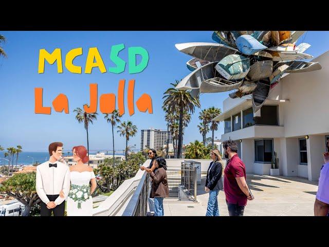 Visiting MCASD Museum Contemporary Art in La Jolla for a wedding