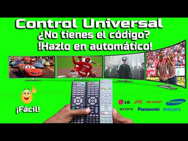 Control universal como configurar en todas  las marcas en automático  sin CÓDIGO!