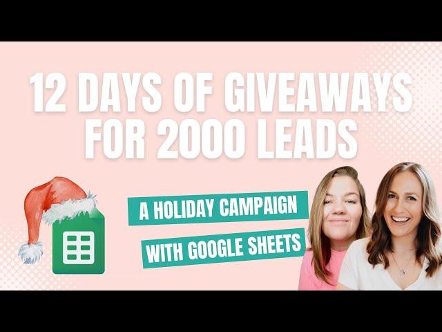 Get 2000 leads with the 12 Days of Giveaways Holiday Promotion