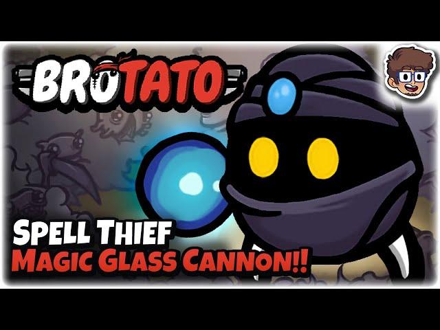 Spell Thief, The Magic Glass Cannon!! | Brotato: Modded