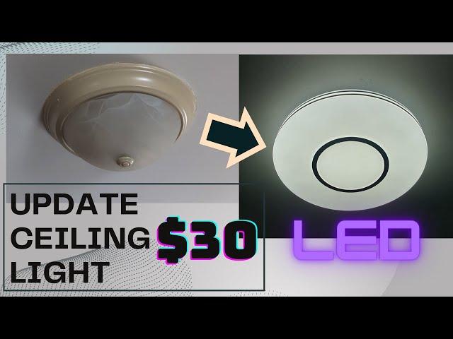 How to replace Ceiling Light with Modern LED Fixture - DIY Instalation