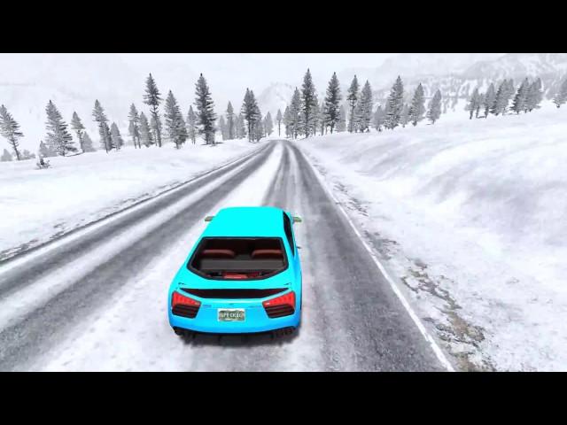 BeamNG.Drive Mammoth Valley in the SBR4! - High Speed Racing in the Snow