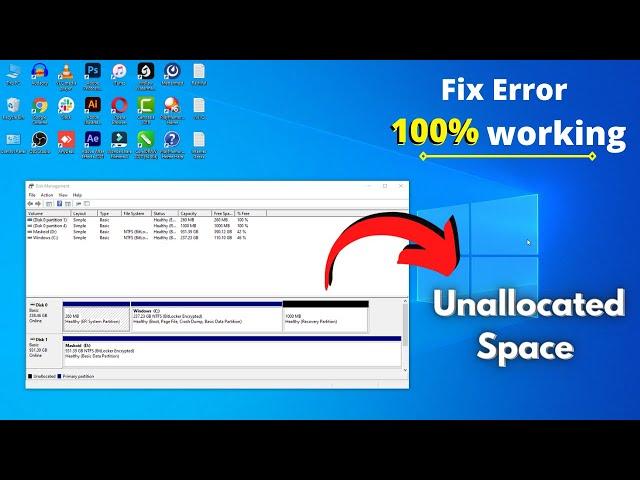 How to Delete Unallocated Partition in Windows 10 | Add Unallocated Space to C Drive Windows 10