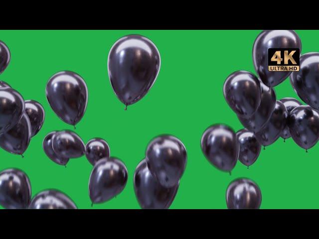 balloons flying green screen