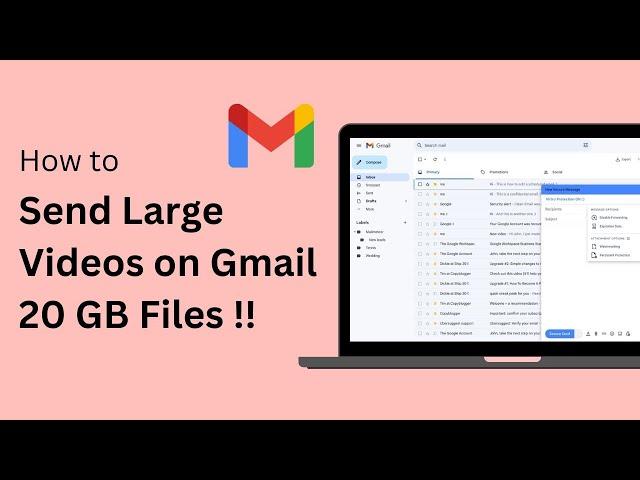 How To Send Large Videos On Gmail (20GB VIDEO FILES) !