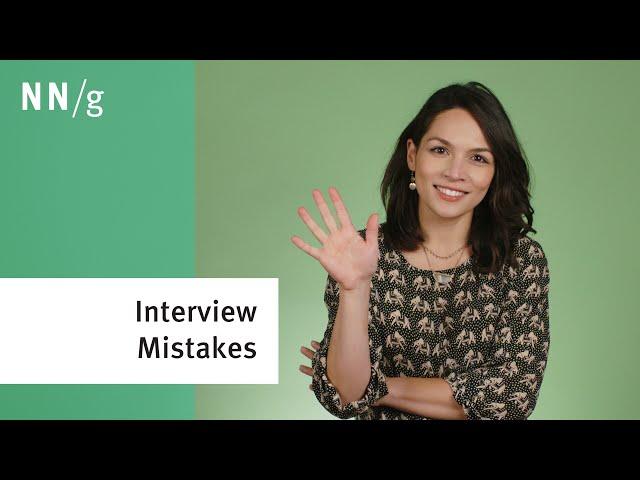 Five User Interview Mistakes to Avoid (in 5 Minutes)