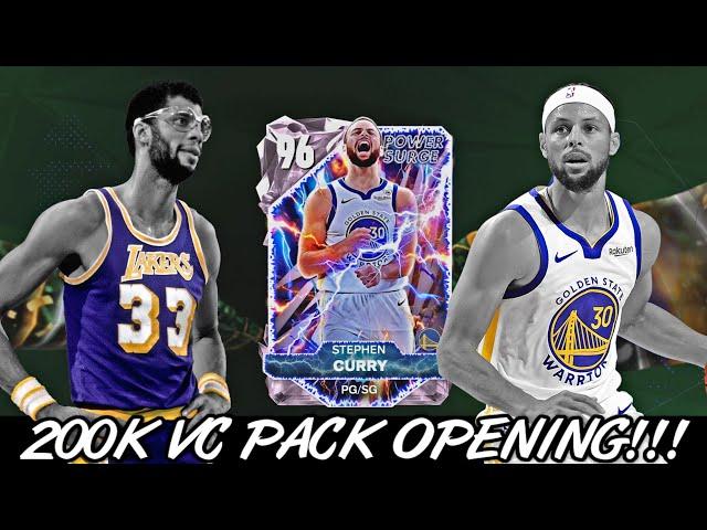 200K VC Pack Opening for Pink Diamond Stephen Curry & Kareem! NBA 2k25 Myteam POWER SURGE PACKS LIVE