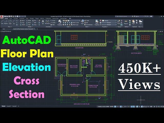 AutoCAD Floor Plan Tutorial for Beginners - 1