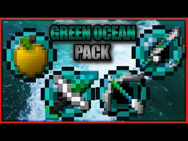  Minecraft PvP Texture Pack l GREEN OCEAN 16X (FPS) [1.7/1.8] 