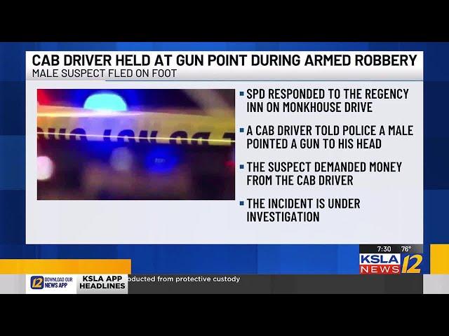 Cab driver robbed at gunpoint on Monkhouse Drive