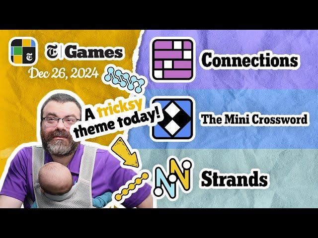 NYT Connections, Mini Crossword, and Strands | Dec 26, 2024