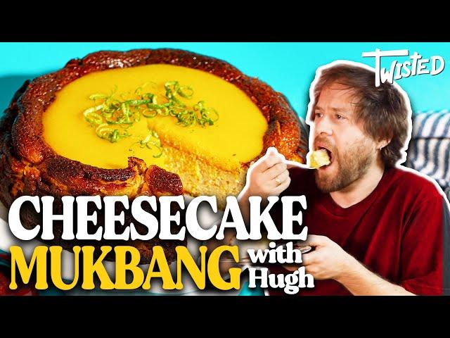 Chai Baked Cheesecake With A Mango Gelee On Top | Twisted | Mukbang