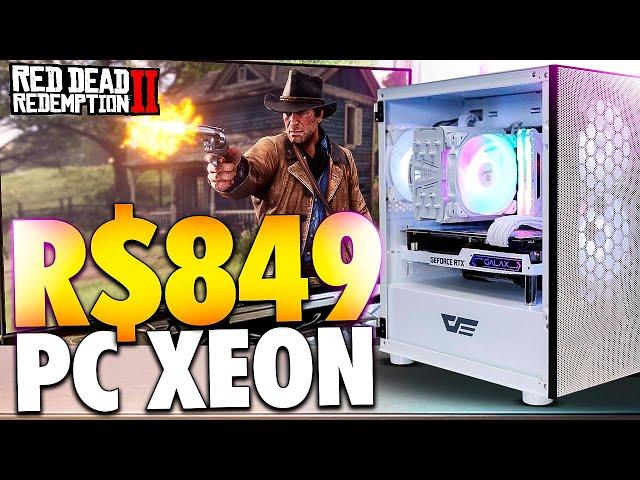 MEU NOVO PC GAMER XEON BARATO DE R$849 PRONTO PRA JOGOS RODA RED DEAD 2, GOW 4, GTA V, FORTNITE...