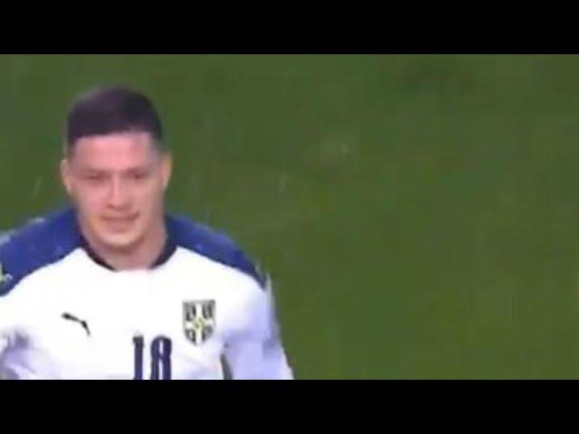 Luka Jovic last minute goal vs Scotland