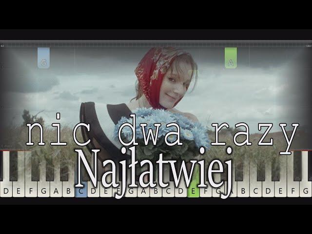 sanah "Nic dwa razy" - Szymborska - łatwa-podkład-pianino-piano-cover-keyboard-tutorial-nuty-midi-