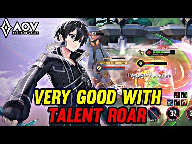 AOV : ALLAIN/KIRITO GAMEPLAY | FULL DAMAGE WITH TALENT ROAR  - ARENA OF VALOR LIÊNQUÂNMOBILE ROV