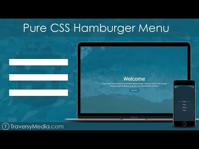 Pure CSS Hamburger Menu & Overlay