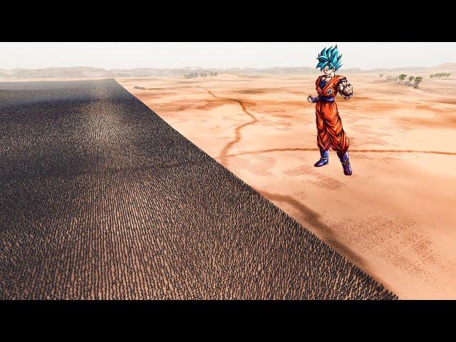 SSB GOKU vs 1 Million HEAVY SOLDIERS RAILGUNS | Ultimate Epic Battle Simulator 2