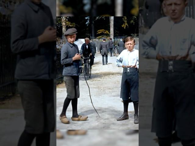 Looking at the camera in 1923 - Restored Footage