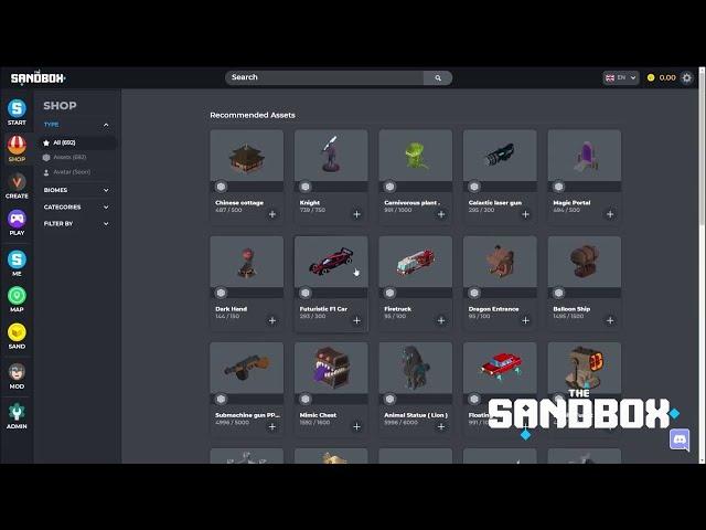 The Sandbox - Dashboard Preview